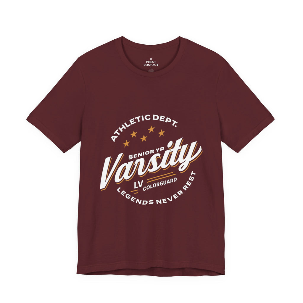 Colorguard Varsity Senior Shirt - Unisex Jersey Short Sleeve Tee