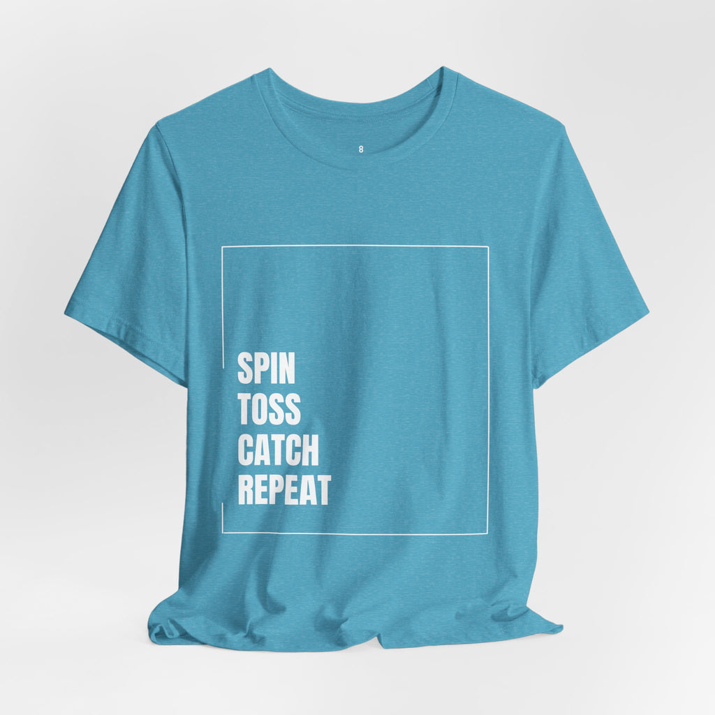 Spinning Toy Tee – "Spin Toss Catch Repeat" Graphic T-Shirt
