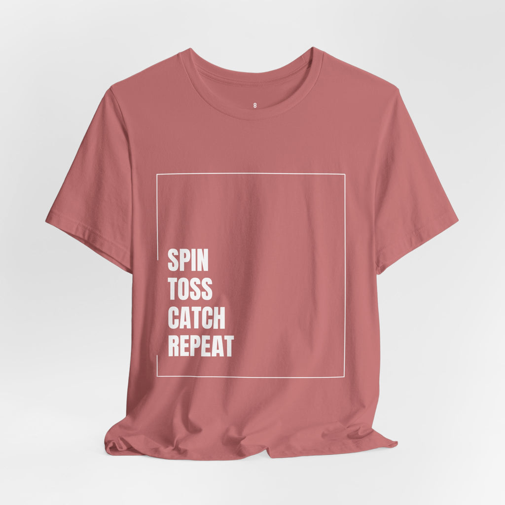 Spinning Toy Tee – "Spin Toss Catch Repeat" Graphic T-Shirt