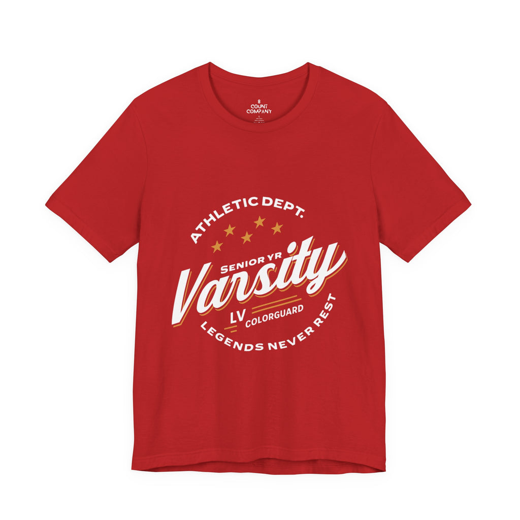 Colorguard Varsity Senior Shirt - Unisex Jersey Short Sleeve Tee