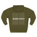 Guard Coach Hoodie — Repeated Text Back Graphic Coach Pullover