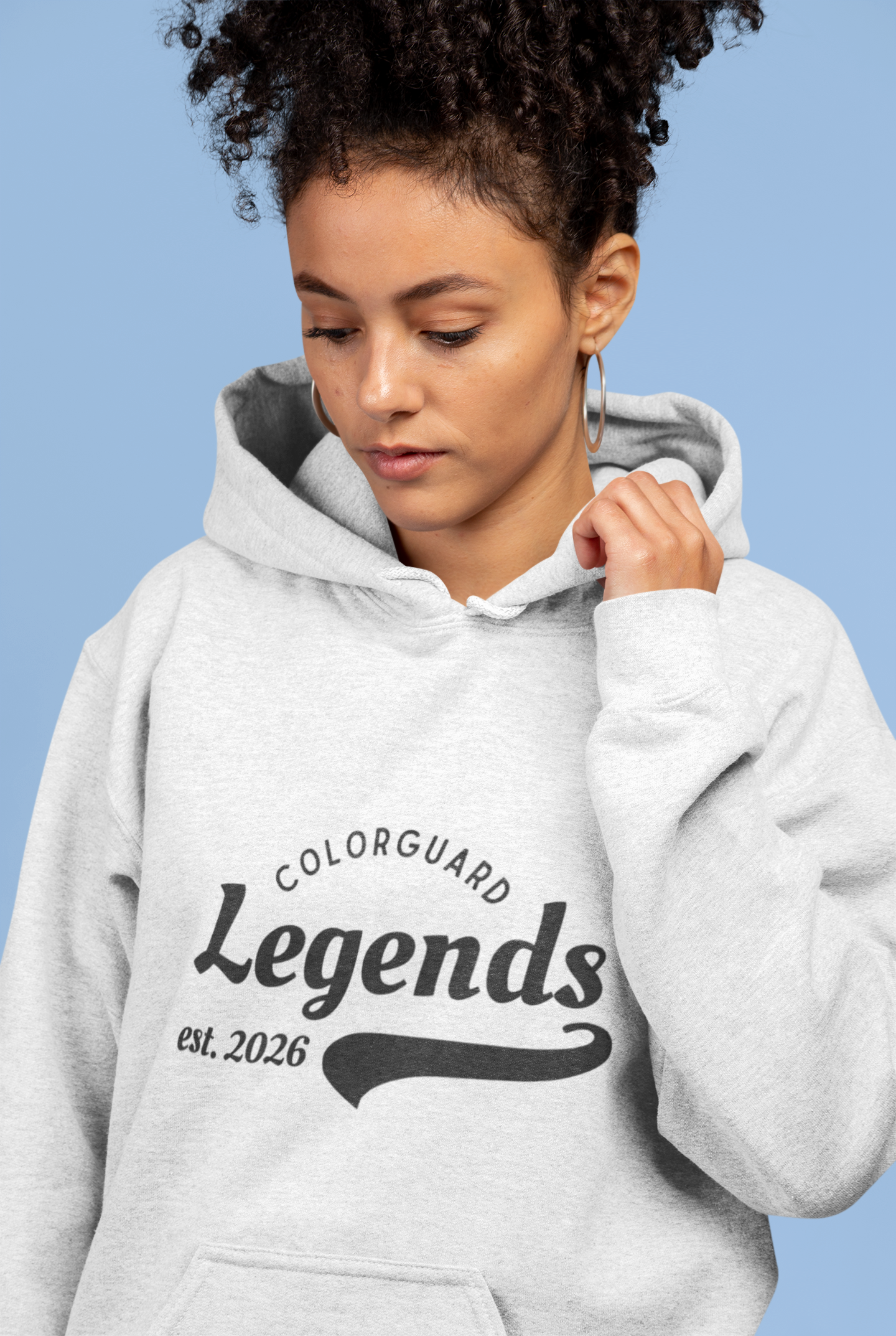 "Color Guard Legends" Hoodie because you are one — Front print, blank back