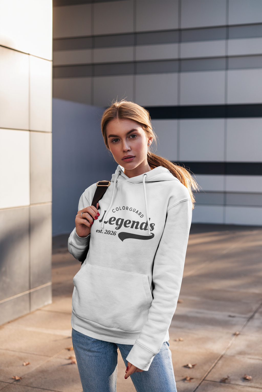 "Color Guard Legends" Hoodie because you are one — Front print, blank back