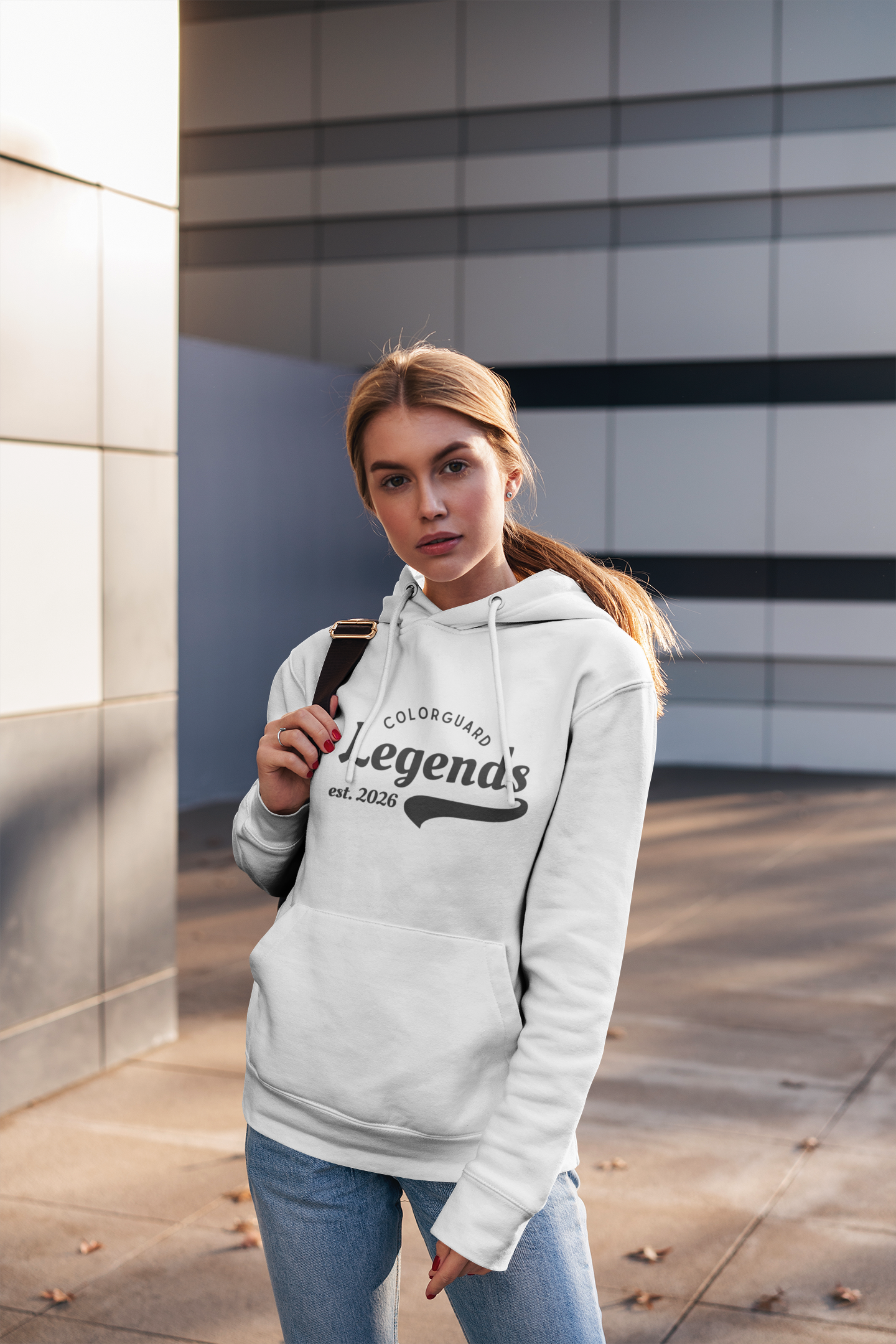 "Color Guard Legends" Hoodie because you are one — Front print, blank back