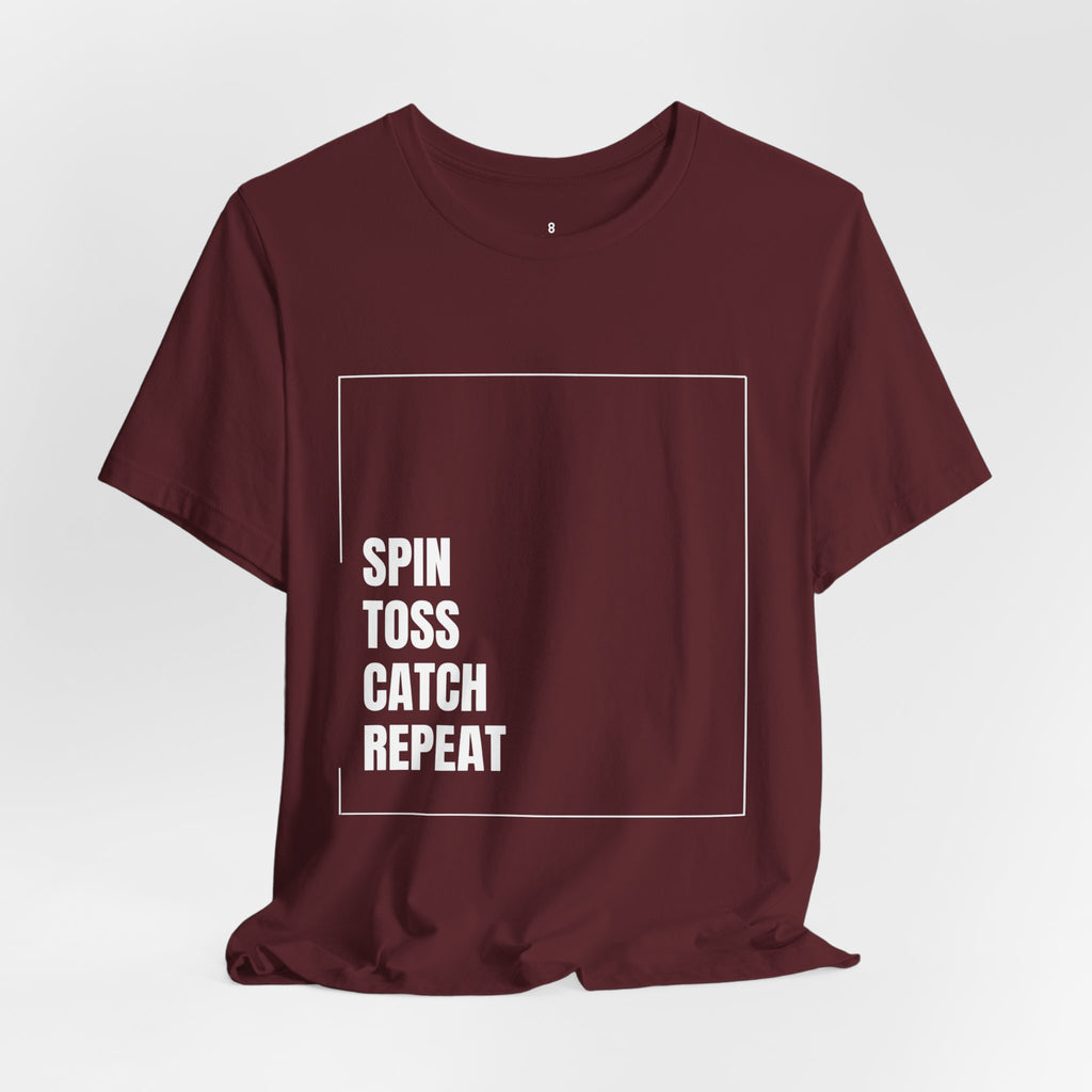 Spinning Toy Tee – "Spin Toss Catch Repeat" Graphic T-Shirt