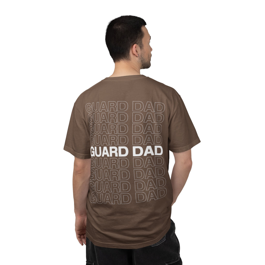 Guard Dad T-Shirt — 'Guard Dad' Repeated Back Design, Front 8C Company Badge